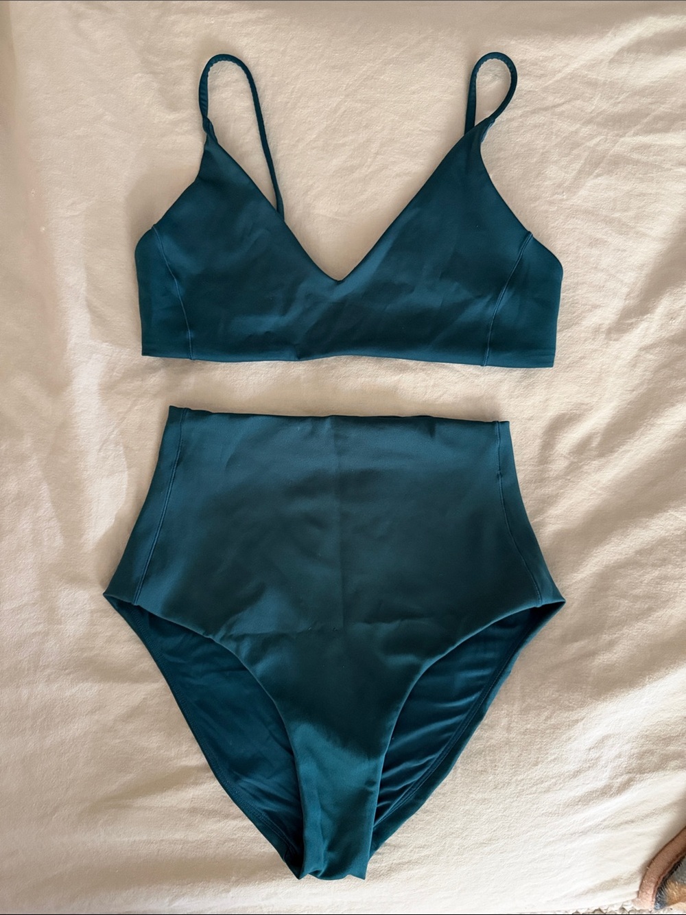 Left On Friday Teal High-Waist Bikini Set